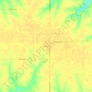 Packwood topographic map, elevation, terrain