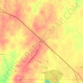 Gold Hill topographic map, elevation, terrain