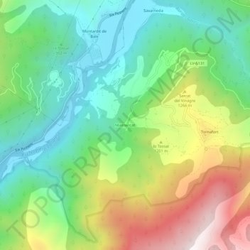 Malmercat topographic map, elevation, terrain