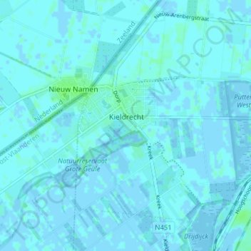Tragel topographic map, elevation, terrain
