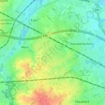 Edixvelde topographic map, elevation, terrain