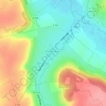 Au plaissy topographic map, elevation, terrain
