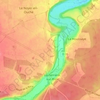 Mancelles topographic map, elevation, terrain
