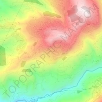 Kfar Matta topographic map, elevation, terrain