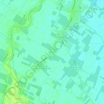 Bellaria topographic map, elevation, terrain