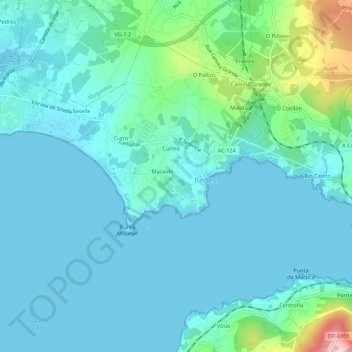 Seara topographic map, elevation, terrain