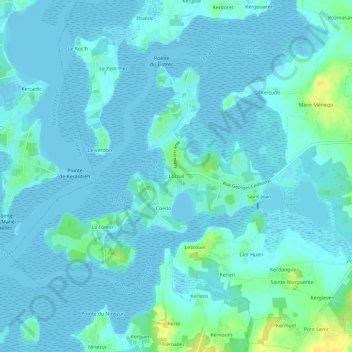 Locoal topographic map, elevation, terrain