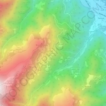 San Lorenzo topographic map, elevation, terrain