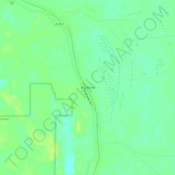 Big Bend topographic map, elevation, terrain