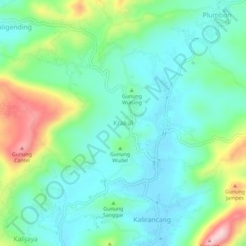 Krakal topographic map, elevation, terrain