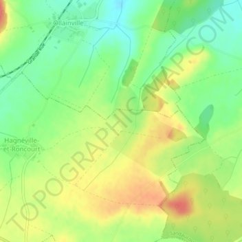 Collignon topographic map, elevation, terrain