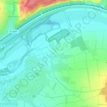 Bad Sennfeld topographic map, elevation, terrain