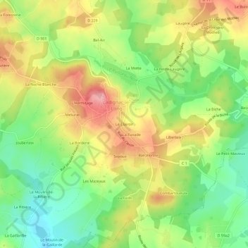 Le Clairoir topographic map, elevation, terrain