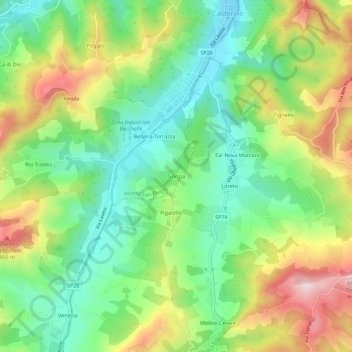 Gorizia topographic map, elevation, terrain