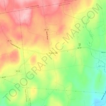 Norton Hill topographic map, elevation, terrain