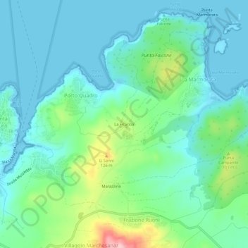 La Ficaccia topographic map, elevation, terrain