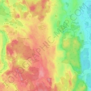 Sulzschneid topographic map, elevation, terrain