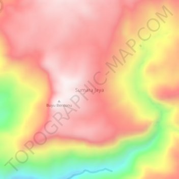Sumara Jaya topographic map, elevation, terrain