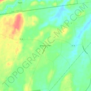 Vaughns Corners topographic map, elevation, terrain