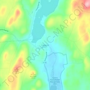 Cossayuna topographic map, elevation, terrain
