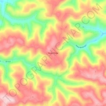 Nealy Ridge topographic map, elevation, terrain