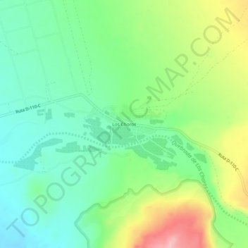 Los Choros topographic map, elevation, terrain