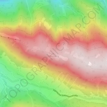 Oberberg topographic map, elevation, terrain