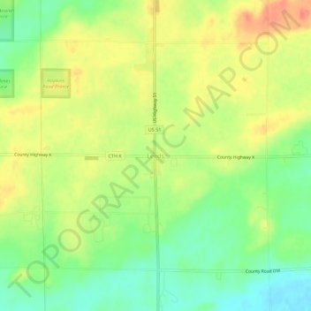Leeds topographic map, elevation, terrain