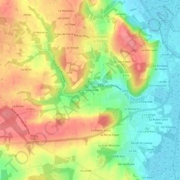 La Bousselaie topographic map, elevation, terrain