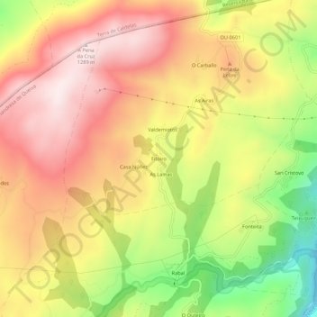 Fitoiro topographic map, elevation, terrain