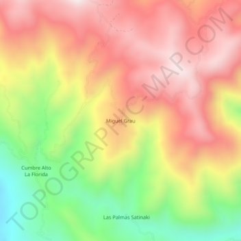 Miguel Grau topographic map, elevation, terrain