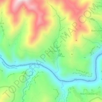 Ha Leaooa topographic map, elevation, terrain