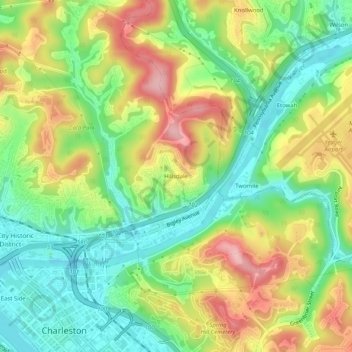 Hillsdale topographic map, elevation, terrain