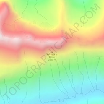 Porcupine Ridge topographic map, elevation, terrain