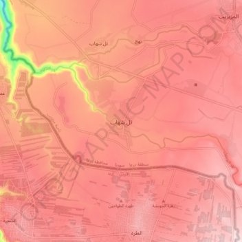 Tell Shihab topographic map, elevation, terrain