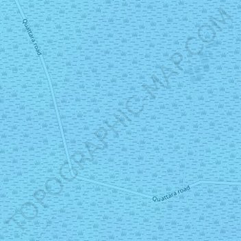 Sabkha of El Qattara Depression topographic map, elevation, terrain