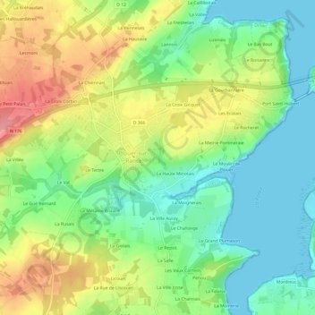 Les Vaux Grapins topographic map, elevation, terrain