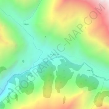 Machail topographic map, elevation, terrain