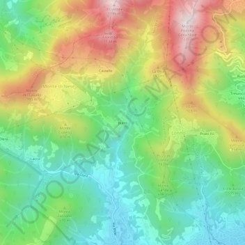 Burro topographic map, elevation, terrain
