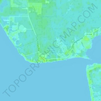 Bay View topographic map, elevation, terrain
