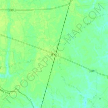 Sreepur topographic map, elevation, terrain