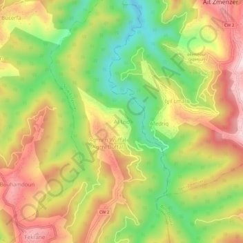 At Izid topographic map, elevation, terrain