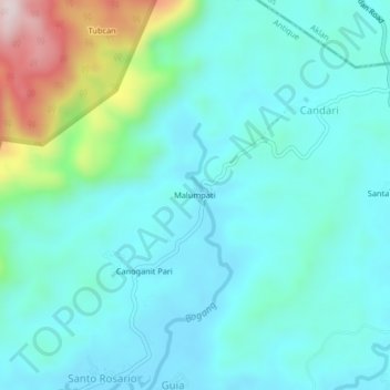 Malumpati topographic map, elevation, terrain
