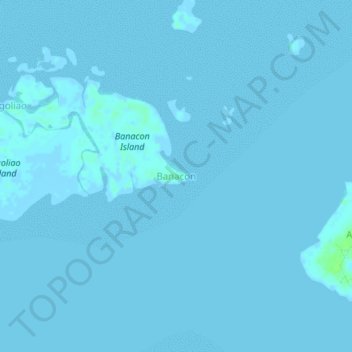 Banacon topographic map, elevation, terrain