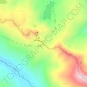 Ebbetts Pass topographic map, elevation, terrain
