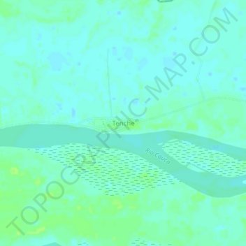 Tenche topographic map, elevation, terrain