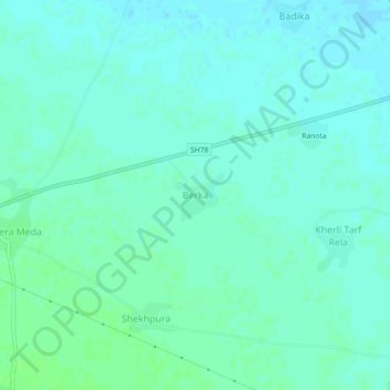 Berka topographic map, elevation, terrain