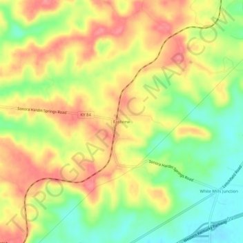 Eastview topographic map, elevation, terrain