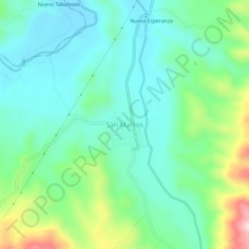 San Marcos topographic map, elevation, terrain
