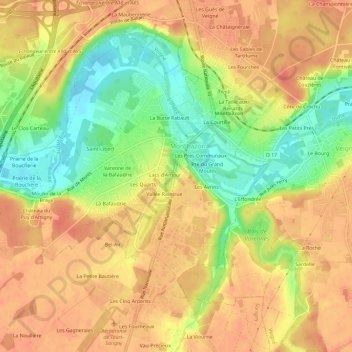La Farte topographic map, elevation, terrain